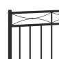 vidaXL Cabecero de metal negro 135 cm