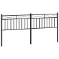 vidaXL Cabecero de metal negro 193 cm