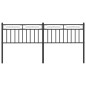 vidaXL Cabecero de metal negro 193 cm
