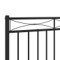 vidaXL Cabecero de metal negro 193 cm