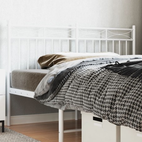 vidaXL Cabecero de metal blanco 160 cm