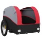 vidaXL Remolque para bicicleta hierro negro y rojo 45 kg vidaXL Remolque para bicicleta hierro negro y rojo 45 kg
