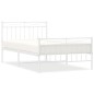 vidaXL Estructura cama metal con cabecero y pie cama blanca 107x203 cm vidaXL Estructura cama metal con cabecero y pie cama blanca 107x203 cm