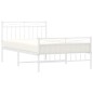 vidaXL Estructura cama metal con cabecero y pie cama blanca 107x203 cm vidaXL Estructura cama metal con cabecero y pie cama blanca 107x203 cm