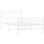 vidaXL Estructura cama metal con cabecero y pie cama blanca 107x203 cm vidaXL Estructura cama metal con cabecero y pie cama blanca 107x203 cm
