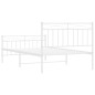 vidaXL Estructura cama metal con cabecero y pie cama blanca 107x203 cm vidaXL Estructura cama metal con cabecero y pie cama blanca 107x203 cm