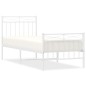 vidaXL Estructura cama metal con cabecero y pie cama blanca 80x200 cm vidaXL Estructura cama metal con cabecero y pie cama blanca 80x200 cm