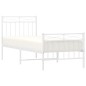 vidaXL Estructura cama metal con cabecero y pie cama blanca 80x200 cm vidaXL Estructura cama metal con cabecero y pie cama blanca 80x200 cm