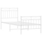 vidaXL Estructura cama metal con cabecero y pie cama blanca 80x200 cm vidaXL Estructura cama metal con cabecero y pie cama blanca 80x200 cm
