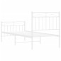 vidaXL Estructura cama metal con cabecero y pie cama blanca 80x200 cm vidaXL Estructura cama metal con cabecero y pie cama blanca 80x200 cm