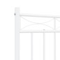 vidaXL Estructura cama metal con cabecero y estribo blanco 120x200 cm vidaXL Estructura cama metal con cabecero y estribo blanco 120x200 cm