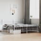 vidaXL Estructura cama metal con cabecero y pie cama blanco 183x213 cm