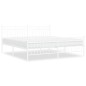vidaXL Estructura cama metal con cabecero y pie cama blanco 183x213 cm