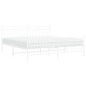 vidaXL Estructura cama metal con cabecero y pie cama blanco 183x213 cm