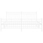 vidaXL Estructura cama metal con cabecero y pie cama blanco 183x213 cm