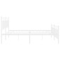 vidaXL Estructura cama metal con cabecero y pie cama blanco 183x213 cm