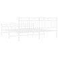 vidaXL Estructura cama metal con cabecero y pie cama blanco 183x213 cm