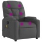 vidaXL Sillón de masaje reclinable de tela gris oscuro vidaXL Sillón de masaje reclinable de tela gris oscuro
