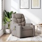 vidaXL Sillón de masaje reclinable de tela gris taupé vidaXL Sillón de masaje reclinable de tela gris taupé