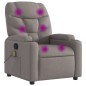 vidaXL Sillón de masaje reclinable de tela gris taupé vidaXL Sillón de masaje reclinable de tela gris taupé