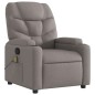 vidaXL Sillón de masaje reclinable de tela gris taupé vidaXL Sillón de masaje reclinable de tela gris taupé