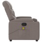 vidaXL Sillón de masaje reclinable de tela gris taupé vidaXL Sillón de masaje reclinable de tela gris taupé
