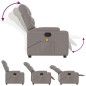 vidaXL Sillón de masaje reclinable de tela gris taupé vidaXL Sillón de masaje reclinable de tela gris taupé