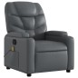 vidaXL Sillón de masaje reclinable cuero sintético gris vidaXL Sillón de masaje reclinable cuero sintético gris