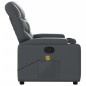 vidaXL Sillón de masaje reclinable cuero sintético gris vidaXL Sillón de masaje reclinable cuero sintético gris