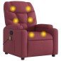 vidaXL Sillón de masaje reclinable de tela color vino tinto vidaXL Sillón de masaje reclinable de tela color vino tinto
