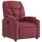 vidaXL Sillón de masaje reclinable de tela color vino tinto vidaXL Sillón de masaje reclinable de tela color vino tinto