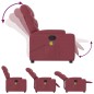vidaXL Sillón de masaje reclinable de tela color vino tinto vidaXL Sillón de masaje reclinable de tela color vino tinto