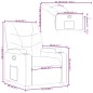 vidaXL Sillón reclinable de tela gris oscuro