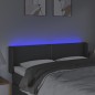 vidaXL Cabecero con LED de tela gris oscuro 147x16x78/88 cm vidaXL Cabecero con LED de tela gris oscuro 147x16x78/88 cm