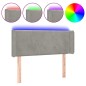 vidaXL Cabecero con LED de terciopelo gris claro 103x16x78/88 cm vidaXL Cabecero con LED de terciopelo gris claro 103x16x78/88 cm