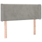 vidaXL Cabecero con LED de terciopelo gris claro 103x16x78/88 cm vidaXL Cabecero con LED de terciopelo gris claro 103x16x78/88 cm