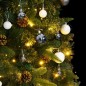 vidaXL Árbol de Navidad artificial con bisagras 300 LED y bolas 240 cm vidaXL Árbol de Navidad artificial con bisagras 300 LED y bolas 240 cm