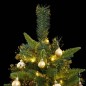 vidaXL Árbol de Navidad artificial con bisagras 300 LED y bolas 240 cm
