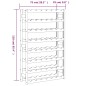 vidaXL Botellero para 56 botellas madera maciza de pino gris vidaXL Botellero para 56 botellas madera maciza de pino gris