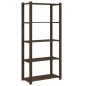 vidaXL Estantería de 5 niveles madera maciza pino marrón 80x38x170 cm vidaXL Estantería de 5 niveles madera maciza pino marrón 80x38x170 cm