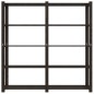 vidaXL Estantería de 5 niveles madera maciza pino negro 170x38x170 cm vidaXL Estantería de 5 niveles madera maciza pino negro 170x38x170 cm