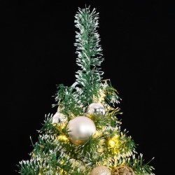 vidaXL Árbol de Navidad artificial con 300 LED bolas y nieve 240 cm