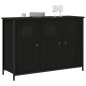 vidaXL Aparador de madera de ingeniería negro 100x35x70 cm vidaXL Aparador de madera de ingeniería negro 100x35x70 cm