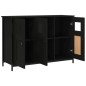 vidaXL Aparador de madera de ingeniería negro 100x35x70 cm vidaXL Aparador de madera de ingeniería negro 100x35x70 cm