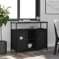 vidaXL Aparador de madera de ingeniería negro 100x35x80 cm vidaXL Aparador de madera de ingeniería negro 100x35x80 cm