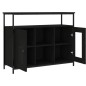 vidaXL Aparador de madera de ingeniería negro 100x35x80 cm vidaXL Aparador de madera de ingeniería negro 100x35x80 cm