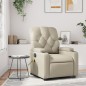 vidaXL Sillón reclinable de masaje cuero sintético crema vidaXL Sillón reclinable de masaje cuero sintético crema