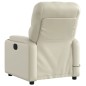 vidaXL Sillón reclinable de masaje cuero sintético crema vidaXL Sillón reclinable de masaje cuero sintético crema