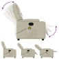 vidaXL Sillón reclinable de masaje cuero sintético crema vidaXL Sillón reclinable de masaje cuero sintético crema