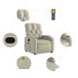 vidaXL Sillón reclinable de masaje cuero sintético crema vidaXL Sillón reclinable de masaje cuero sintético crema